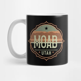 Moab Utah Vintage Retro Badge Mug
